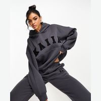 Kaiia the Label Women's Grey Oversized Hoodies