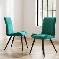 Living and Home Green Velvet Chairs