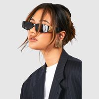boohoo Women's Rectangle Sunglasses