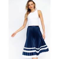 Secret Sales Women's Blue Pleated Skirts