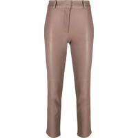 FARFETCH Women's High Waisted Leather Trousers