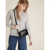 Marks & Spencer Women's Black Leather Crossbody Bags