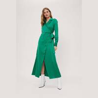 NASTY GAL Women's Green Satin Dresses