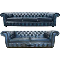 ManoMano Designer Sofas 4U 3 Seater Leather Sofas