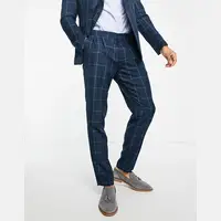 Gianni Feraud Men's Navy Check Suits