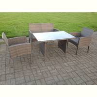 Fimous 4 Seater Rattan Dining Sets