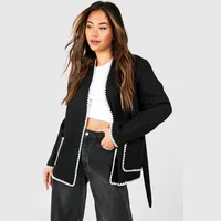 Debenhams boohoo Women's Black Wool Coats