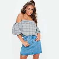Missguided Check Crop Tops for Women