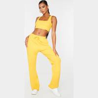 PrettyLittleThing Women's Ribbed Wide Leg Trousers