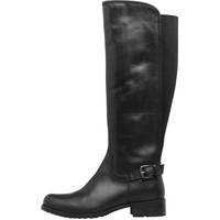 onfire womens knee length leather boots black