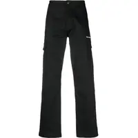 DAILY PAPER Men's Black Cargo Trousers