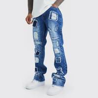 boohooMAN Men's Patchwork Jeans