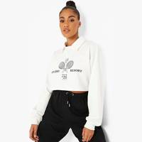 boohoo Women's White Cropped Jumpers