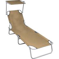 TOPDEAL Sun Loungers With Canopy