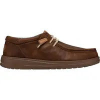 Hey Dude Mens Brown Leather Shoes