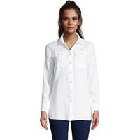Land's End Women's White Linen Shirts