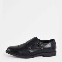 Truffle Collection Men's Black Monk Shoes