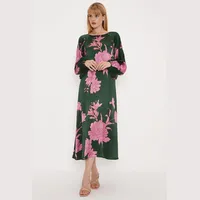 Oasis Fashion Women's Green Satin Dresses