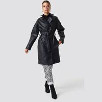NA-KD UK Women's PU Trench Coat