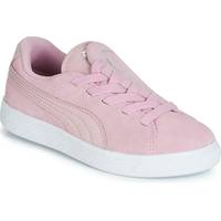 Rubber Sole Girl's Suede Trainers
