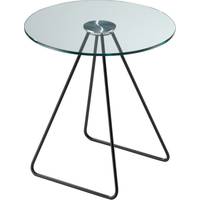 Ebern Designs Glass And Metal Side Tables