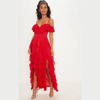 PrettyLittleThing Women's Red Prom Dresses