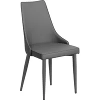 Latitude Run Grey Leather Dining Chairs