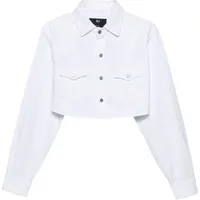 FARFETCH Women's White Cropped Jackets