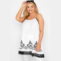 Yours Clothing Women's White Vest Tops