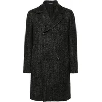 FARFETCH Tagliatore Men's Black Double-Breasted Coats