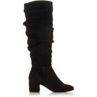 Dune Women's Black Suede Knee High Boots