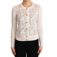 Dolce and Gabbana Women's Cream Knitted Cardigans