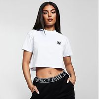 SikSilk Women's White Crop Tops