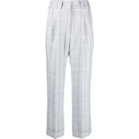 Peserico Women's Cropped Linen Trousers