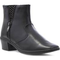 Cushion Walk Black Ankle Boots for Women