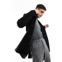 Only & Sons Men's Black Overcoats