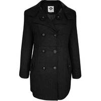 House Of Fraser Women's Black Double-Breasted Coats