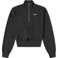 Nike Women's Black Cropped Hoodies