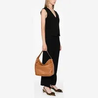 FARFETCH Coccinelle Women's Black Leather Tote Bags