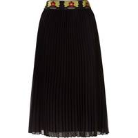Traffic People Women's Black Pleated Midi Skirts