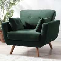 Wilko Green Velvet Chairs