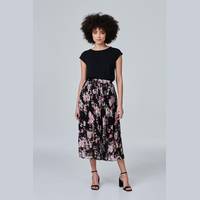 Izabel London Women's Black A Line Skirts