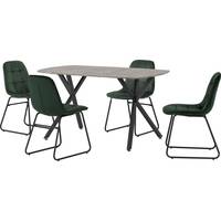 Seconique Green Velvet Dining Chairs