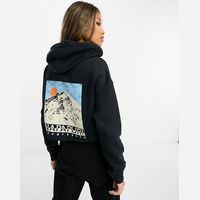 Napapijri Women's Black Cropped Hoodies