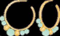 LAVANI JEWELS Women's Aquamarine Earrings