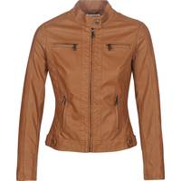 Rubber Sole Women's Brown Leather Jacket