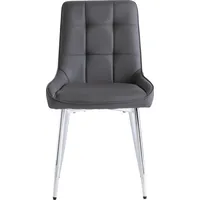 World Furniture Grey Leather Dining Chairs