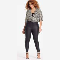 Simply Be Women's Black Coated Jeans