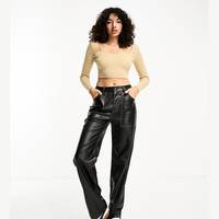 Only Women's High Waisted Leather Trousers