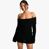 NASTY GAL Women's Cropped Off The Shoulder Jumpers